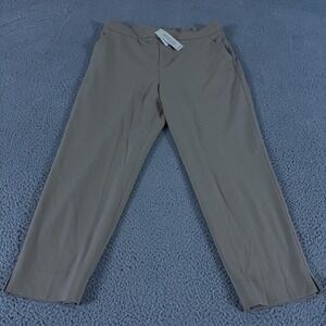 Banana Republic Pants Womens 12 Petite Tan Hayden Tapered High Rise NEW Pull On